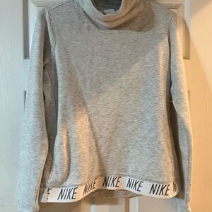 Nike Women's Light Gray Cowl Neck Sweatshirt
